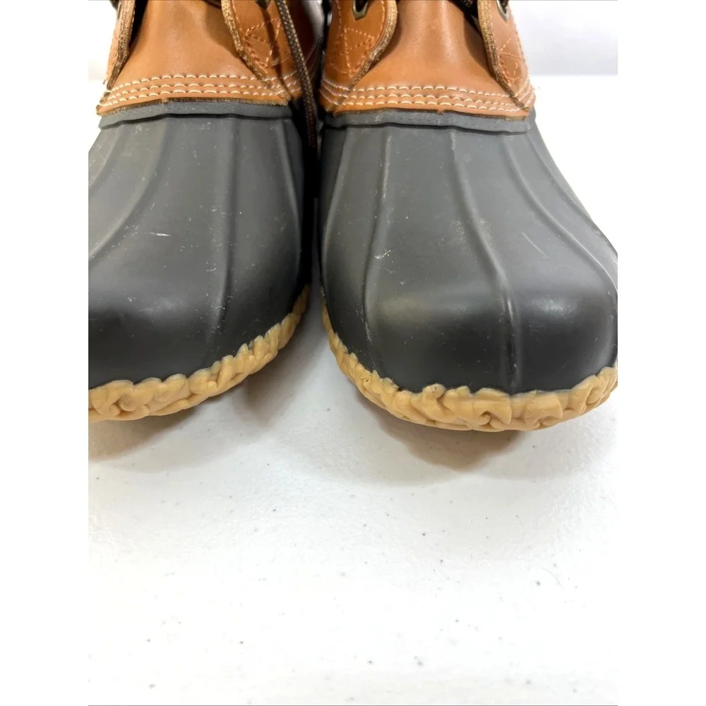 GH Bass & Co Men's Mallard Duck Rain Boot Waterproof Brown Leather Size 10
